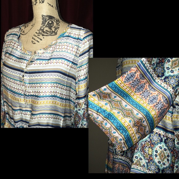 Mandala Print Lightweight Silky Trendy Boho Romper - Picture 6 of 7